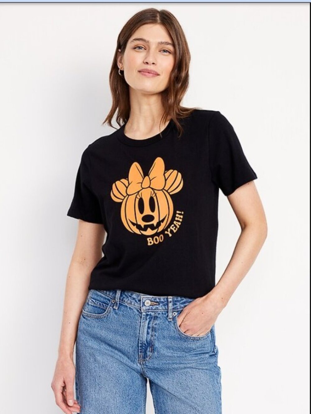 Old Navy X Disney Minnie Mouse Halloween Black T-Shirt (XS) NWT!